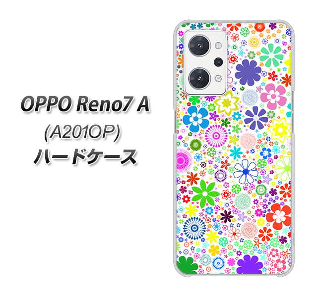 OPPO Reno7 A A201OP Y!mobile 308 フラワーミックス ハードケース 背面印刷