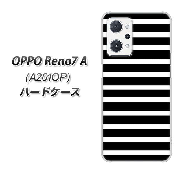 OPPO Reno7 A A201OP Y!mobile 330 サイドボーダーブラック ハードケース 背面印刷