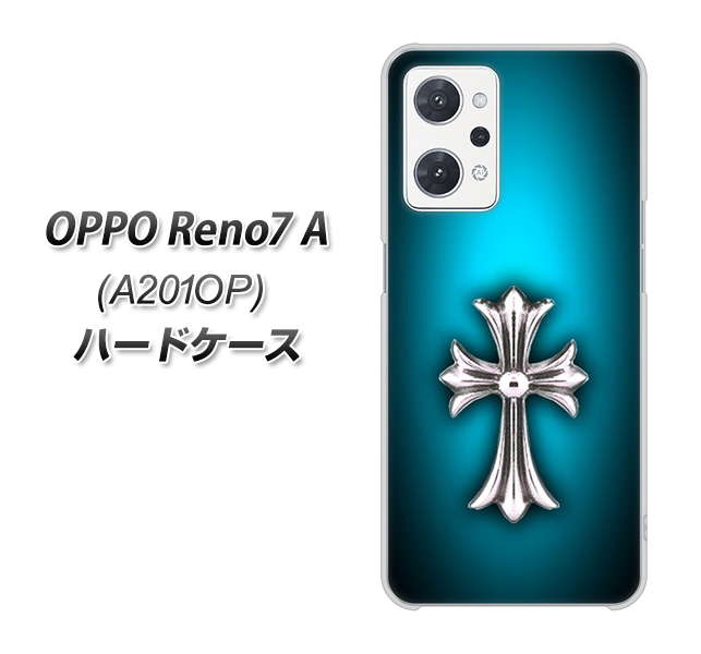 OPPO Reno7 A A201OP Y!mobile 334 クロスブルー ハードケース 背面印刷