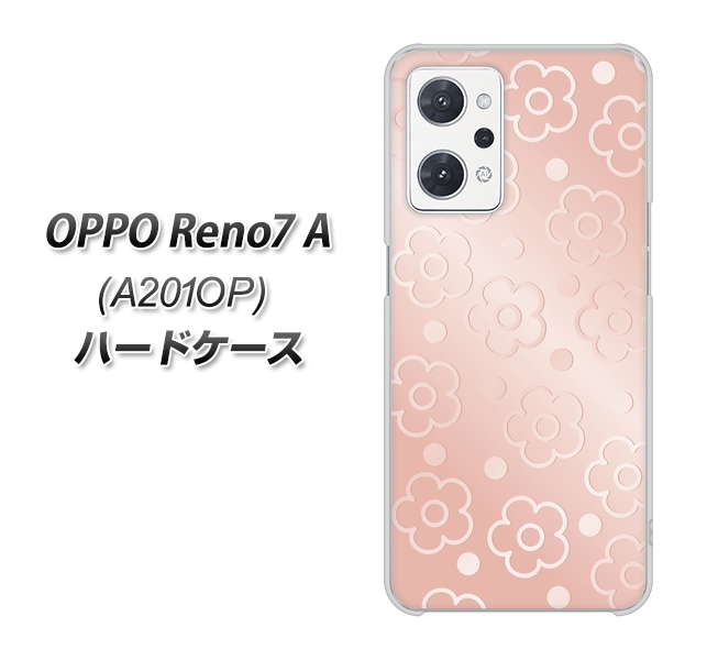OPPO Reno7 A A201OP Y!mobile SC843 エンボス風デイジーシンプル（ローズピンク） ハードケース 背面印刷