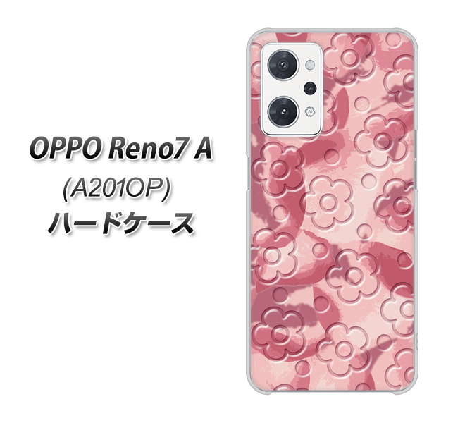 OPPO Reno7 A A201OP Y!mobile SC846 フラワーヴェルニ花ピンク（ローズヴェルール） ハードケース 背面印刷