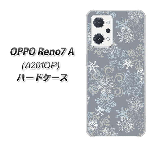 OPPO Reno7 A A201OP Y!mobile XA801 雪の結晶 ハードケース 背面印刷