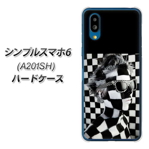 シンプルスマホ6 A201SH SoftBank 357 bk&wh ハードケース 背面印刷