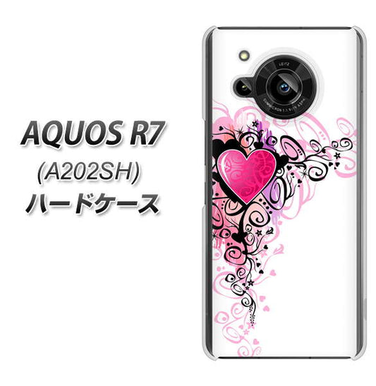 AQUOS R7 A202SH SoftBank 007 スタイリッシュハート ハードケース 背面印刷