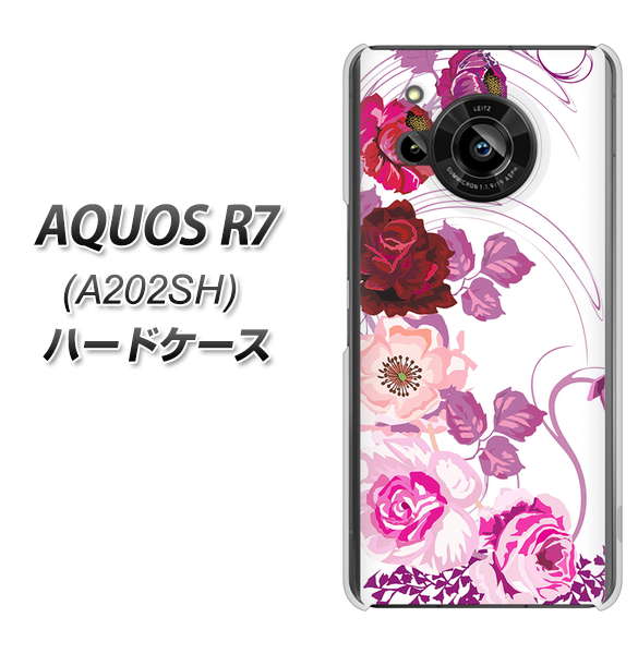 AQUOS R7 A202SH SoftBank 116 ６月のバラ ハードケース 背面印刷