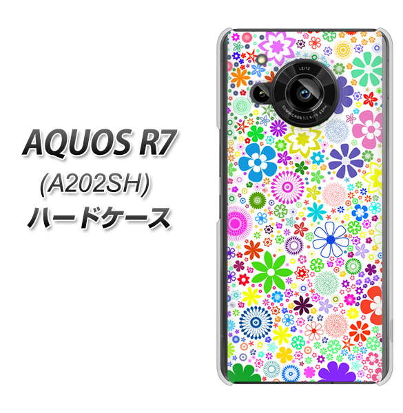 AQUOS R7 A202SH SoftBank 308 フラワーミックス ハードケース 背面印刷