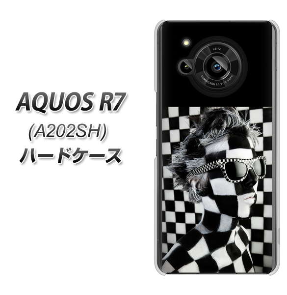 AQUOS R7 A202SH SoftBank 357 bk&wh ハードケース 背面印刷