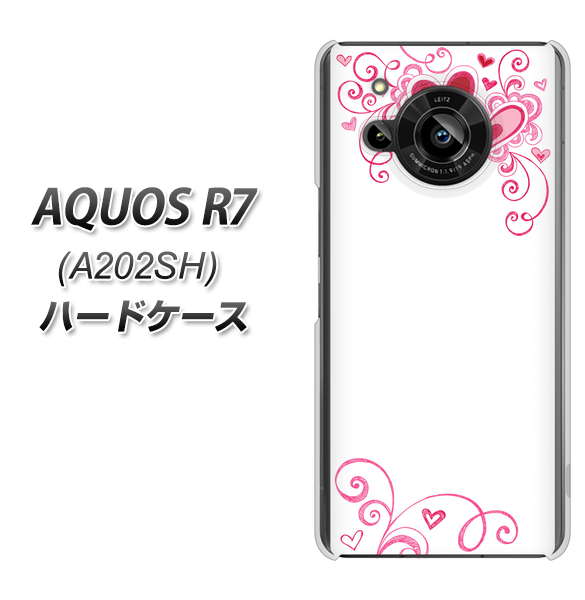 AQUOS R7 A202SH SoftBank 365 ハートフレーム ハードケース 背面印刷