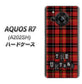 AQUOS R7 A202SH SoftBank 547 THEチェック ハードケース 背面印刷