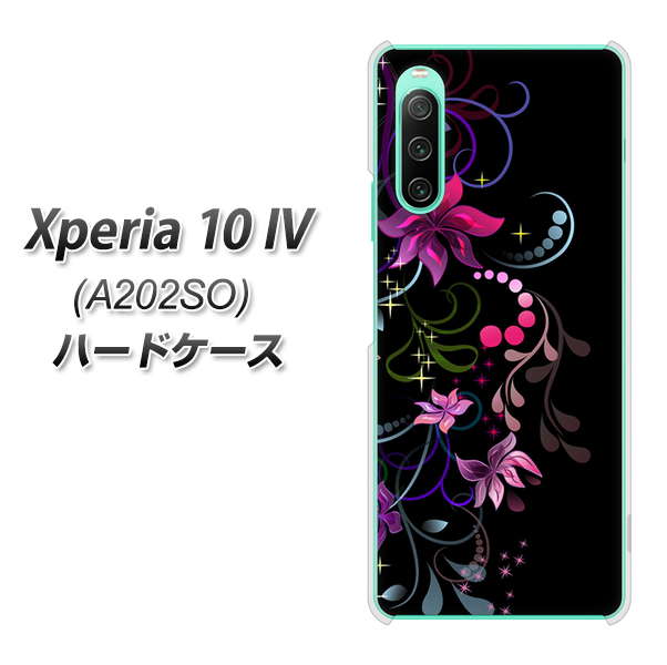 Xperia 10 IV A202SO SoftBank 263 闇に浮かぶ華 ハードケース 背面印刷