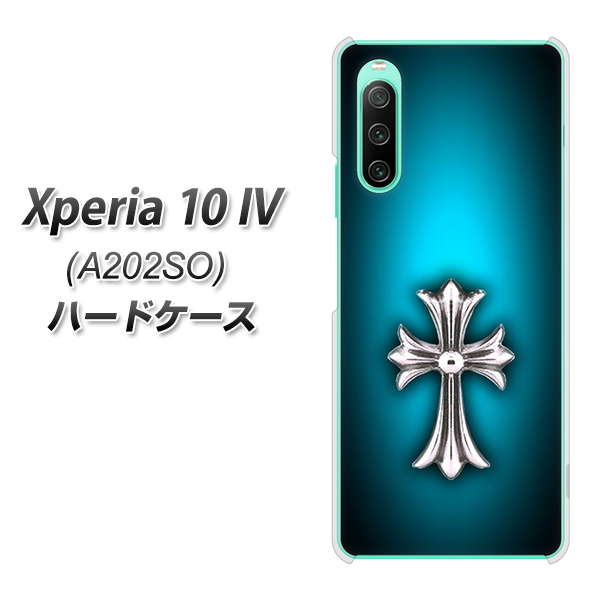 Xperia 10 IV A202SO SoftBank 334 クロスブルー ハードケース 背面印刷