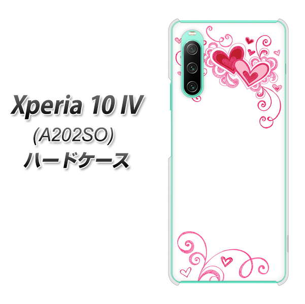 Xperia 10 IV A202SO SoftBank 365 ハートフレーム ハードケース 背面印刷