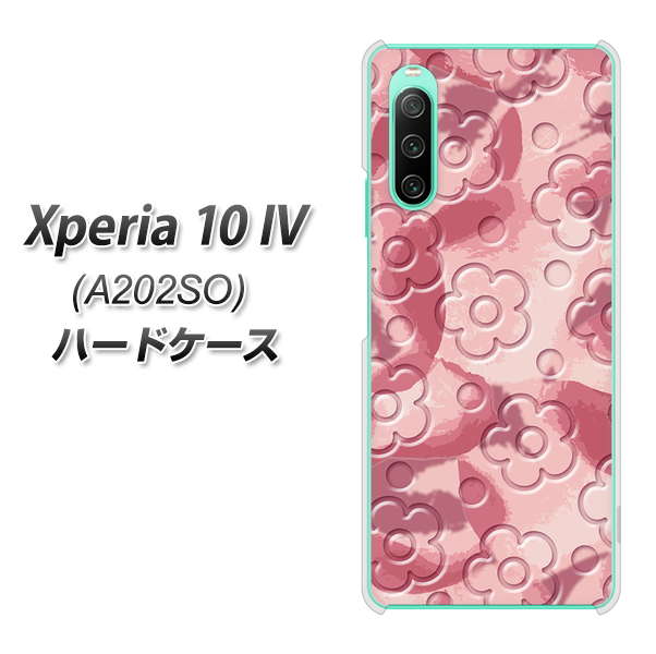 Xperia 10 IV A202SO SoftBank SC846 フラワーヴェルニ花ピンク（ローズヴェルール） ハードケース 背面印刷