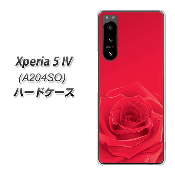 Xperia 5 IV A204SO SoftBank 395 赤いバラ ハードケース 背面印刷