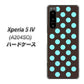 Xperia 5 IV A204SO SoftBank 1352 シンプルビッグ水色茶 ハードケース 背面印刷