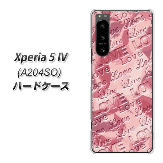 Xperia 5 IV A204SO SoftBank SC844 フラワーヴェルニLOVE（ローズヴェルール） ハードケース 背面印刷