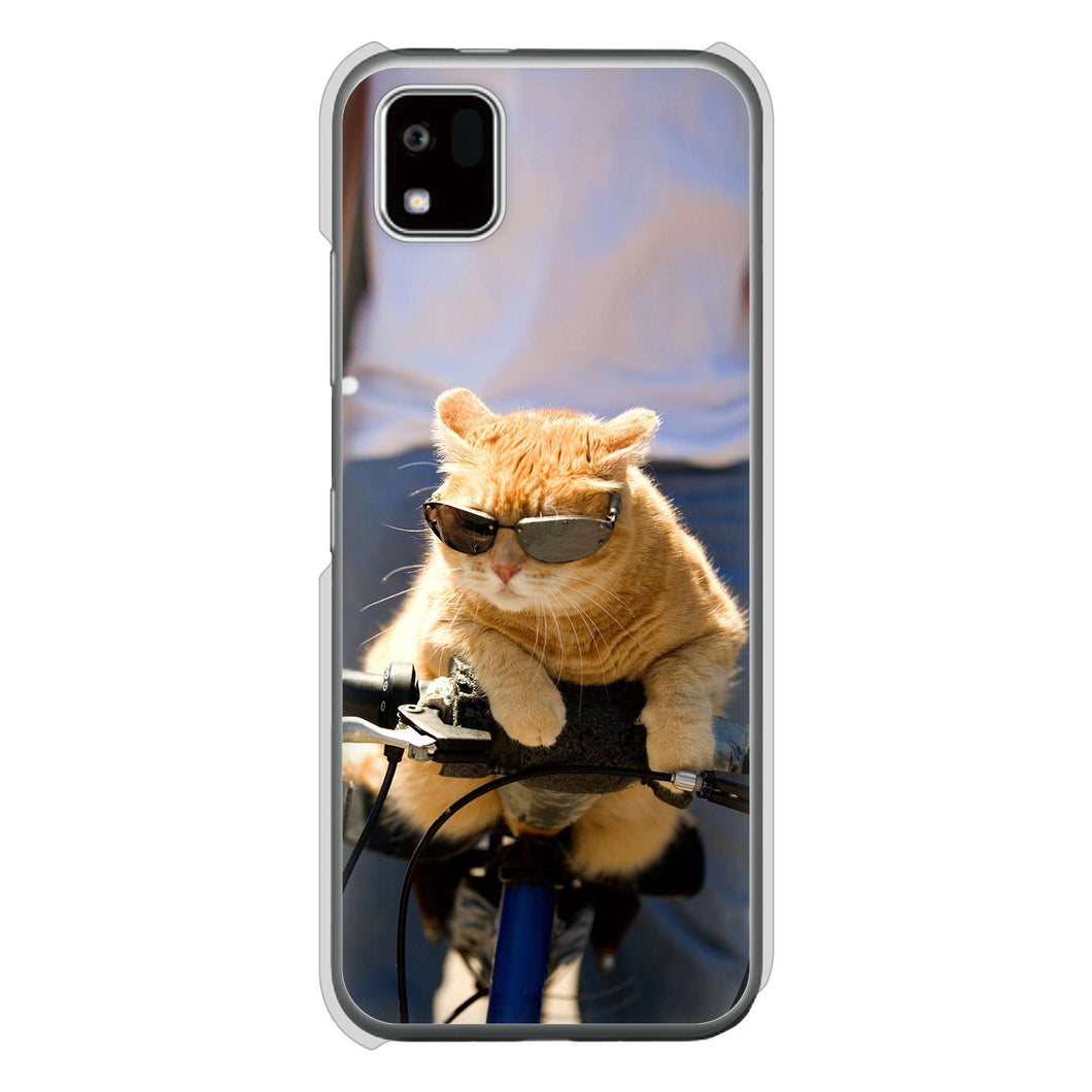 かんたんスマホ3 A205KC Y!mobile 595 にゃんとサイクル ハードケース 背面印刷