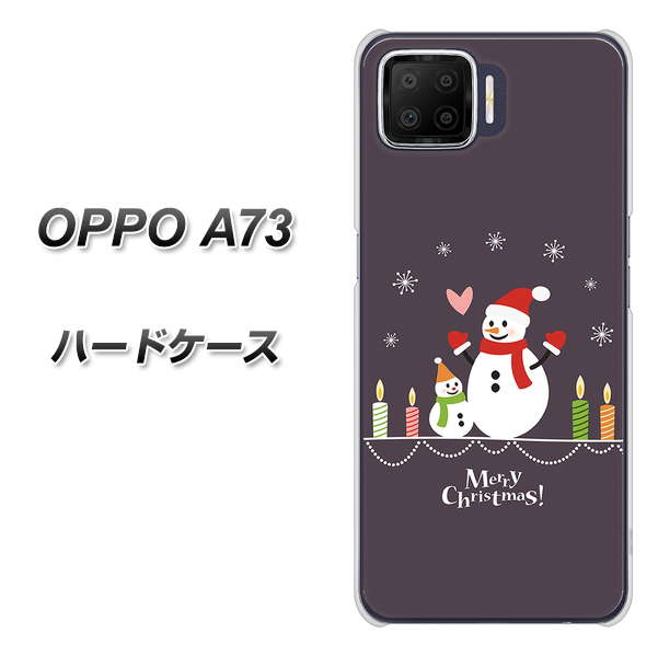 OPPO A73 XA809 雪だるまの親子 ハードケース 背面印刷