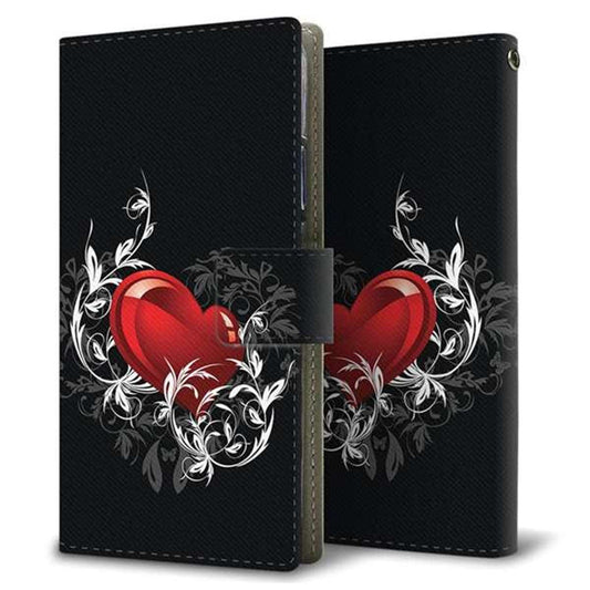au エクスぺリア ワン SOV40 画質仕上げ プリント手帳型ケース(薄型スリム)【032 クリスタルハート】
