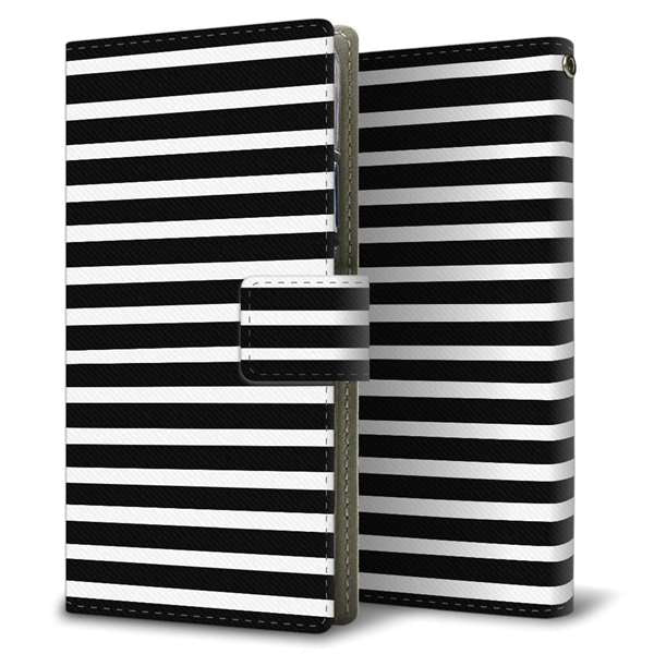 softbank エクスペリア XZs 602SO 高画質仕上げ プリント手帳型ケース(薄型スリム)【330 サイドボーダーブラック】