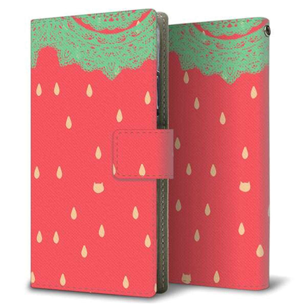 Google Pixel 3 画質仕上げ プリント手帳型ケース(薄型スリム)【MI800 strawberry ストロベリー】