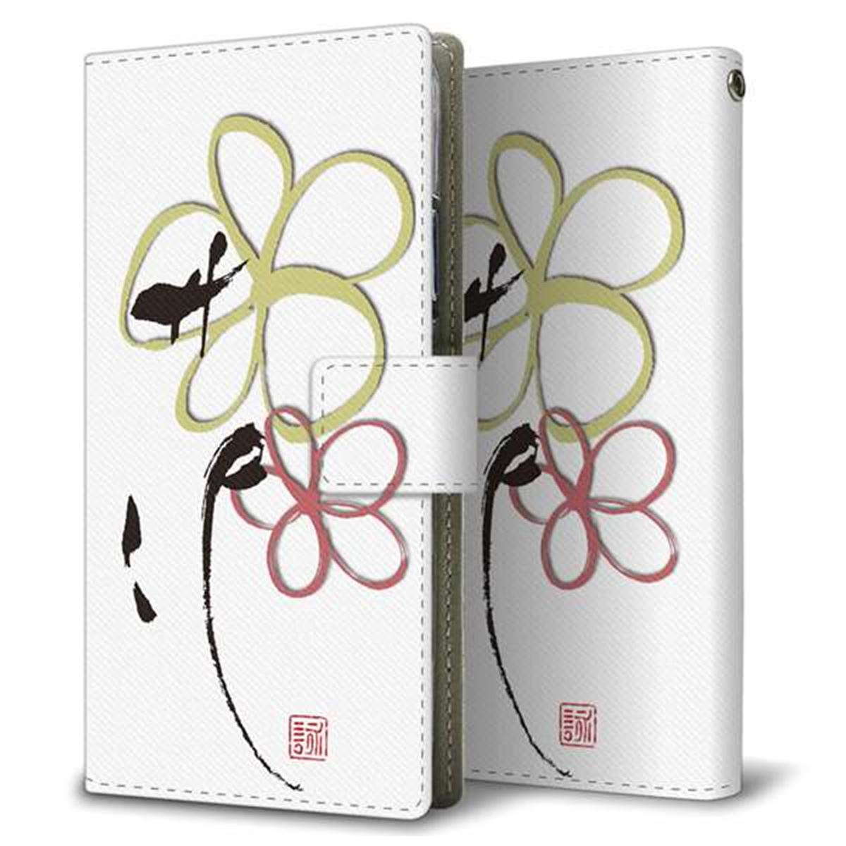 アローズ M04 画質仕上げ プリント手帳型ケース(薄型スリム)【OE800 flower】