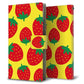 SoftBank ディグノ ジェイ 704KC 画質仕上げ プリント手帳型ケース(薄型スリム)【SC819 大きいイチゴ模様レッドとイエロー】