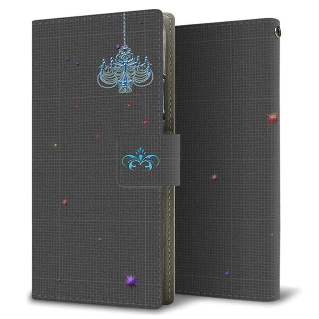 docomo アローズ ビー F-04K 画質仕上げ プリント手帳型ケース(薄型スリム)【YB809 シャンデリア】