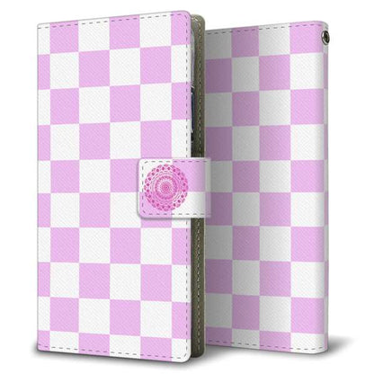 DIGNO SX3 KYG02 au 高画質仕上げ プリント手帳型ケース(薄型スリム)チェッカー