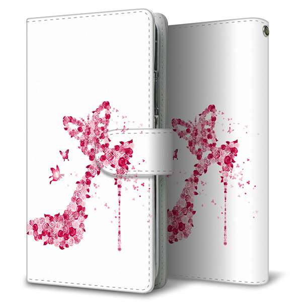 Google Pixel 4 高画質仕上げ プリント手帳型ケース(通常型)【387 薔薇のハイヒール】