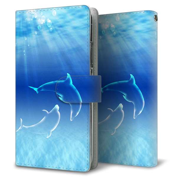 DIGNO SX2 KC-S302 高画質仕上げ プリント手帳型ケース(通常型)【1048 海の守り神イルカ】