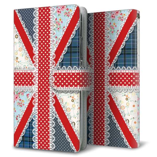 simフリー アクオスセンス3 プラス SH-M11 高画質仕上げ プリント手帳型ケース(通常型)【SC805 ユニオンジャック レース】