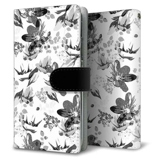 HUAWEI P40 lite 5G CDY-NA9A SC914 花柄モノトーン 03 通常型 プリント手帳型ケース