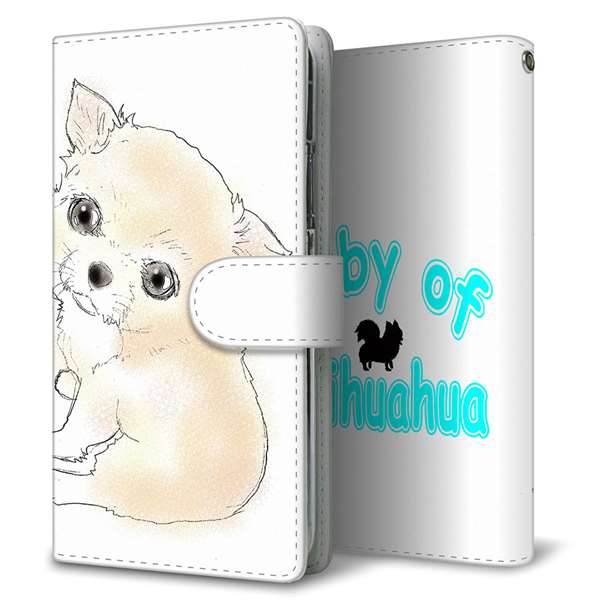 softbank arrows U 801FJ 高画質仕上げ プリント手帳型ケース(通常型)【YD817 チワワ03】