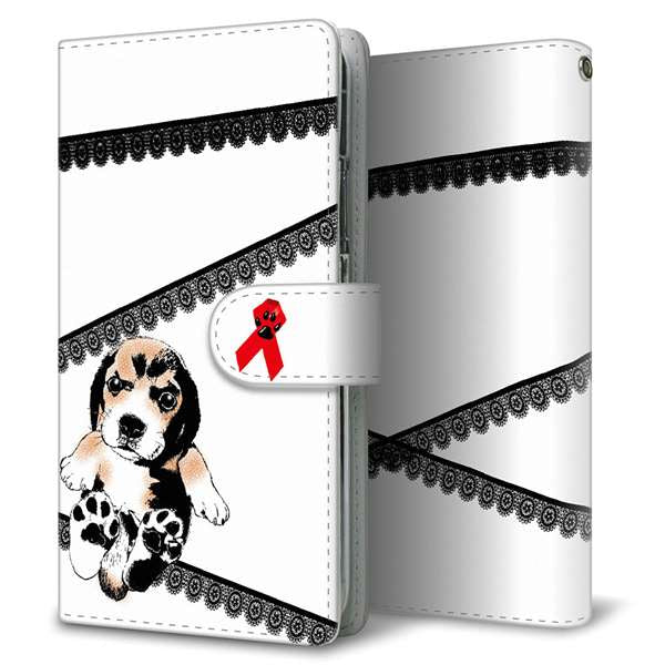 au アクオス U SHV37 高画質仕上げ プリント手帳型ケース(通常型)【YF990 バウワウ01】