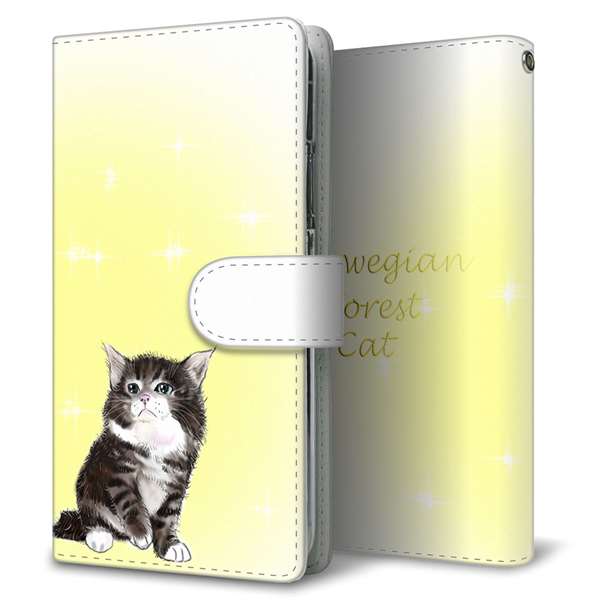 Galaxy S23 Ultra SCG20 au 高画質仕上げ プリント手帳型ケース(通常型)ノルウェージャンフォレストキャット