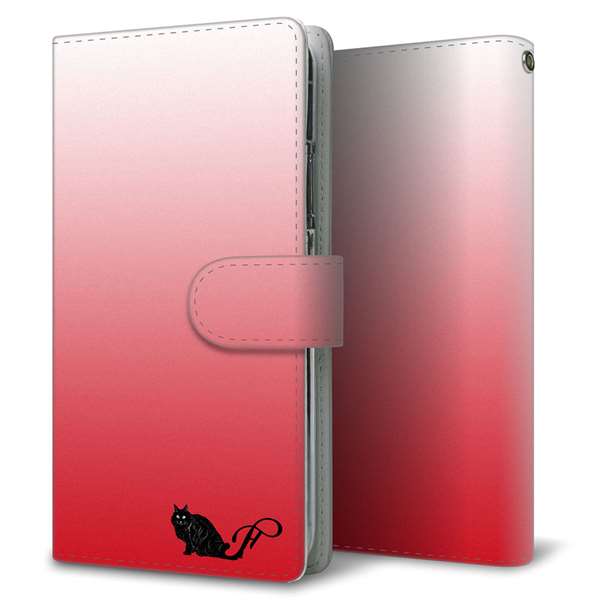 SIMフリー Xiaomi（シャオミ）Redmi 9T 高画質仕上げ プリント手帳型ケース(通常型)【YI847 イニシャル ネコ F】