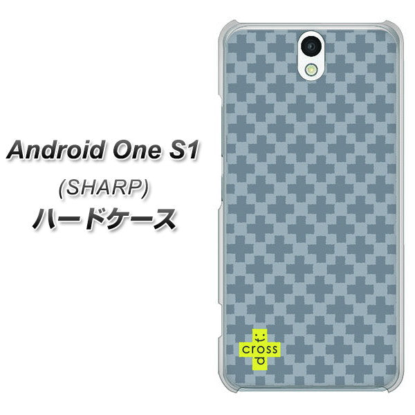 Android One S1 Y!mobile IB900 クロスドット_グレー ハードケース 背面印刷