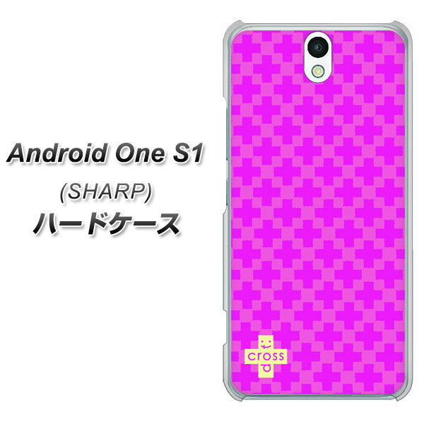 Android One S1 Y!mobile IB901 クロスドット_ピンク ハードケース 背面印刷