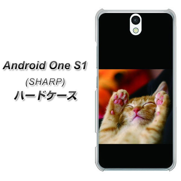 Android One S1 Y!mobile VA804 爆睡するネコ ハードケース 背面印刷