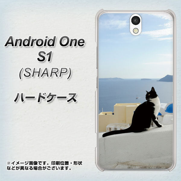 Android One S1 Y!mobile VA805 ネコと地中海 ハードケース 背面印刷