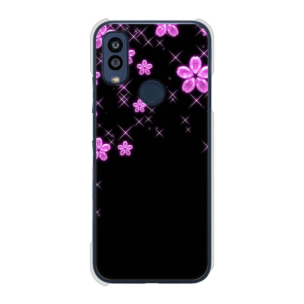 Android One S10 Y!mobile 019 桜クリスタル ハードケース 背面印刷