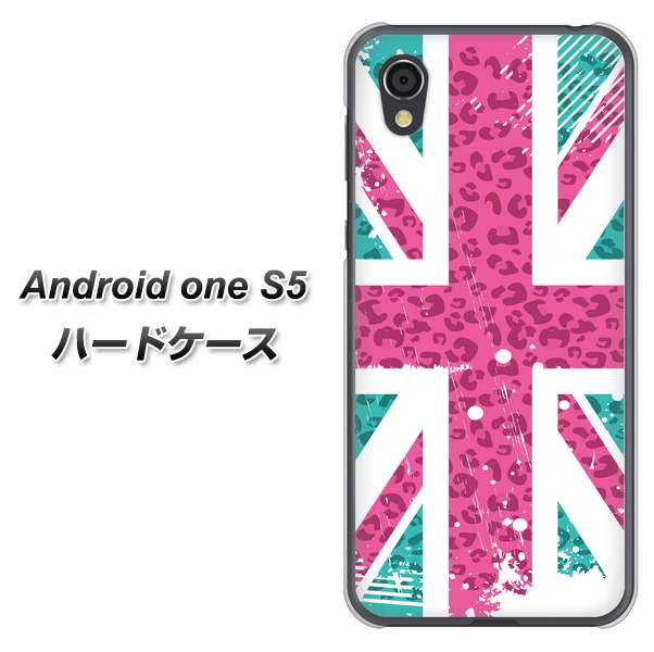 Android One S5 SC807 ユニオンジャック ピンクヒョウ柄 ハードケース 背面印刷