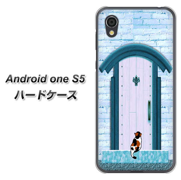 Android One S5 YA953 石ドア03 素材クリア ハードケース 背面印刷