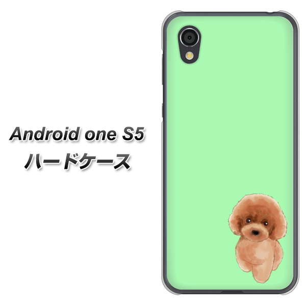 Android One S5 YJ052 トイプードルレッド（ グリーン） ハードケース 背面印刷