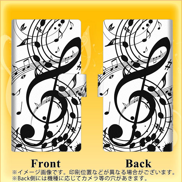 softbank エクスペリア XZs 602SO 高画質仕上げ プリント手帳型ケース(薄型スリム)【260 あふれる音符】