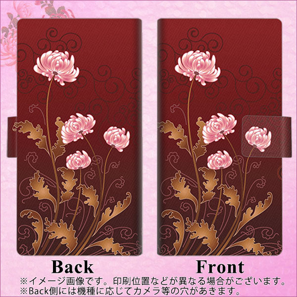 arrows We FCG01 高画質仕上げ プリント手帳型ケース(薄型スリム)【375 優美な菊】