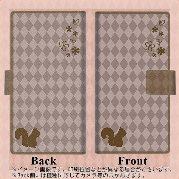 docomo アローズ ビー F-04K 画質仕上げ プリント手帳型ケース(薄型スリム)【515 リス】