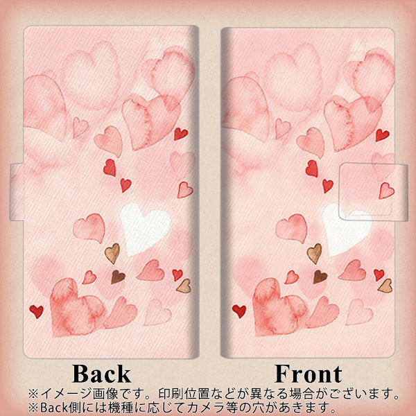 docomo アクオスゼロ2 SH-01M 画質仕上げ プリント手帳型ケース(薄型スリム)【1125 ハートの和紙】