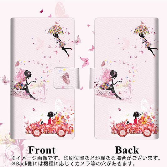 DIGNO SX2 KC-S302 EK912 花と蝶と少女 薄型スリム プリント手帳型ケース